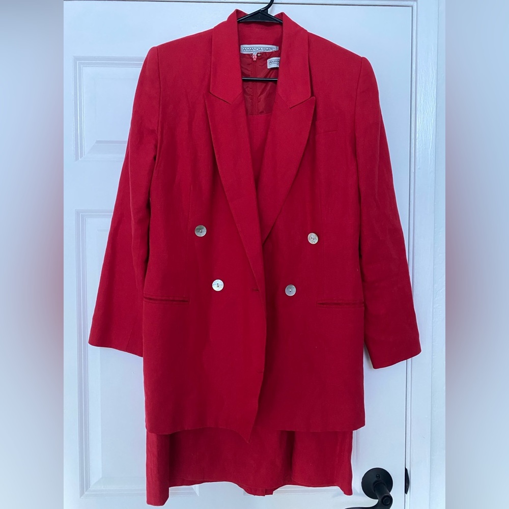 Amanda Smith 100% Linen Suit Set with Dress